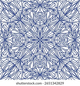 Abundante abstrato fluente dinâmico linhas azuis ultramarinas profundas branco brilhante XL gs