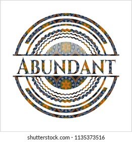 Abundant arabesque badge. arabic decoration.