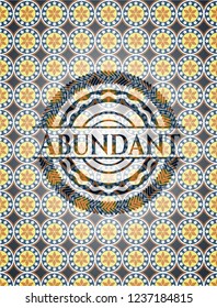 Abundant arabesque badge. arabic decoration.