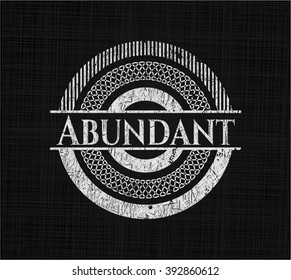 Abundant chalk emblem, retro style, chalk or chalkboard texture