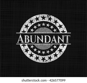 Abundant chalk emblem, retro style, chalk or chalkboard texture
