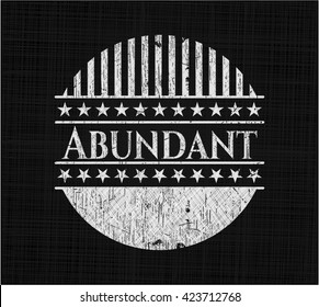 Abundant chalk emblem written on a blackboard