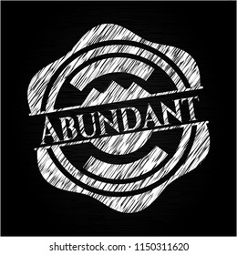 Abundant chalkboard emblem on black board