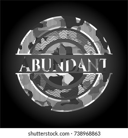 Abundant on grey camo pattern