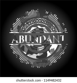 Abundant on grey camo texture