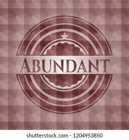 Abundant red seamless polygonal badge.