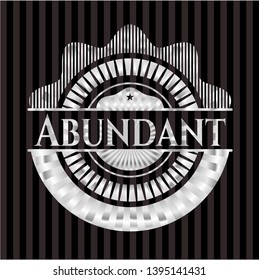 Abundant silver emblem or badge. Vector Illustration. Mosaic.