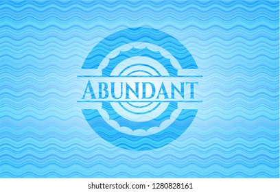Abundant water wave concept emblem background.