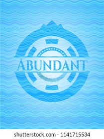 Abundant water wave representation emblem.