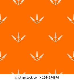Abundant wheat pattern vector orange for any web design best