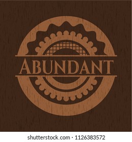 Abundant wooden emblem. Retro