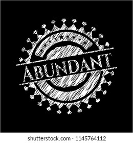 Abundant written with chalkboard texture