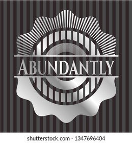 Abundantly silver shiny badge