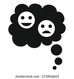 Abuse bipolar disorder icon. Simple illustration of abuse bipolar disorder vector icon for web design isolated on white background
