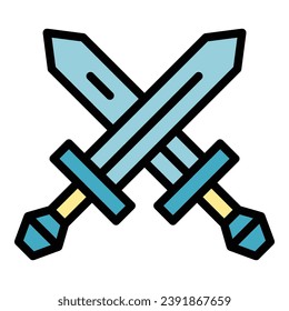 Abuse fight icon outline vector. School violence. Student stress color flat