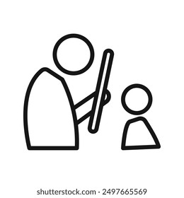 abuse icon Black line art vector