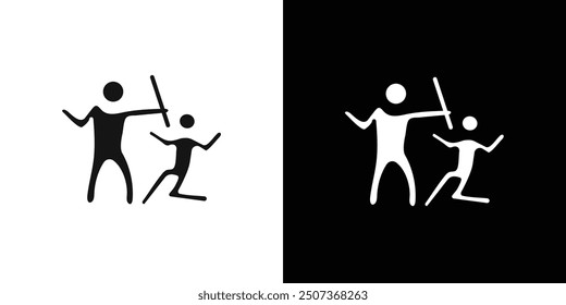 abuse icon flat line symbol set.