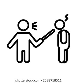 abuse icon Outline vector symbol sign