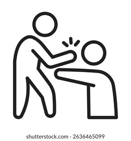 abuse icon Thin line illustration