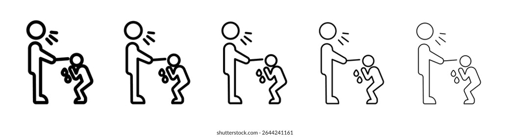 abuse icon thin outline