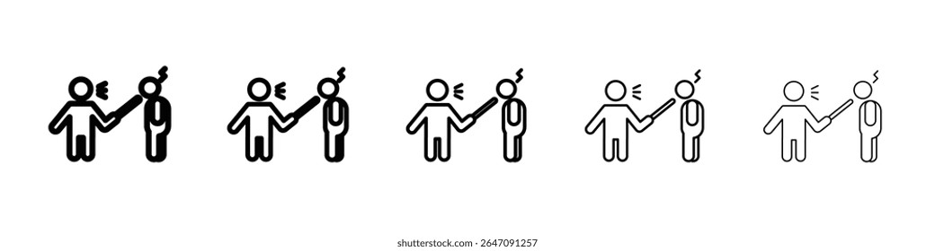 abuse icon vector outline