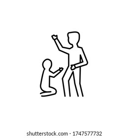  abuse line icon. Signs and symbols can be used for web, logo, mobile app, UI, UX