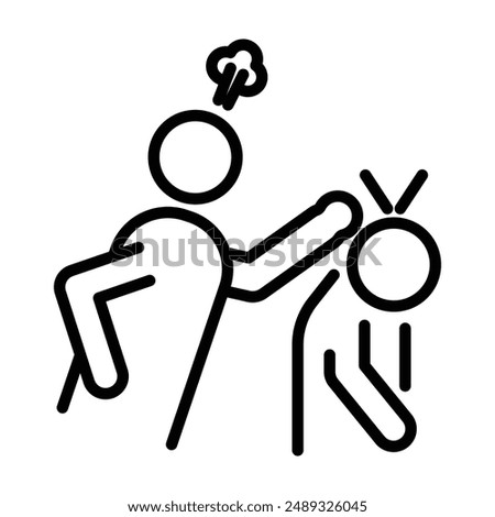 abuse linear logo mark in black and white