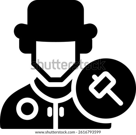 Abuse of Power Glyph Vector Icon Design