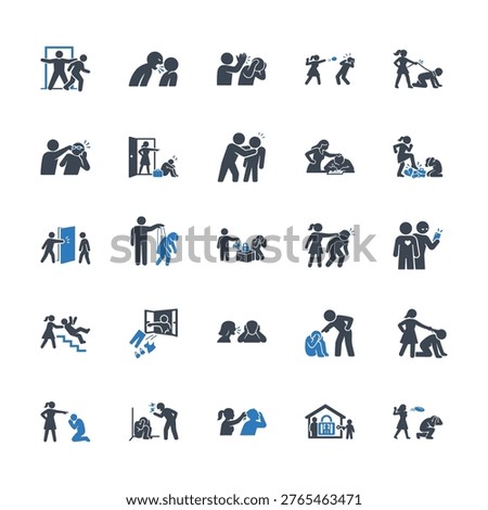 Abusive Behavior and Relationship Control Icons