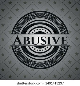 Abusive black emblem. Vintage. Vector Illustration. Detailed.