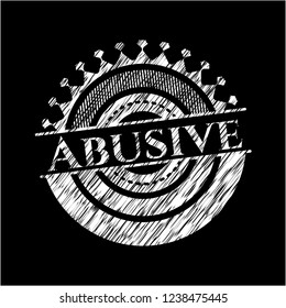 Abusive chalkboard emblem