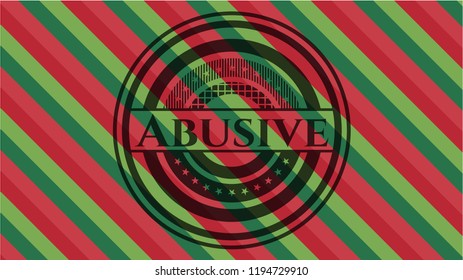 Abusive christmas colors style badge.