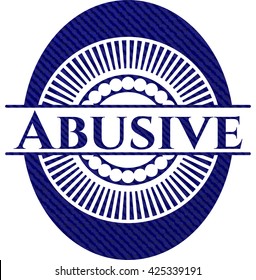 Abusive denim background