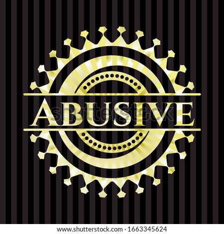 Abusive gold badge or emblem. Vector Illustration. Detailed. Stock photo © 