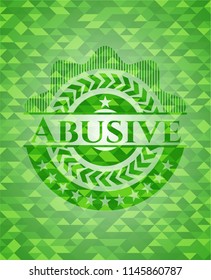 Abusive green mosaic emblem