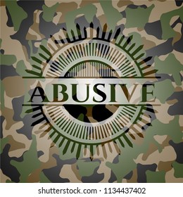 Abusive on camouflage pattern