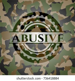 Abusive on camouflage texture