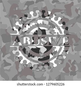 Abusive on grey camo pattern