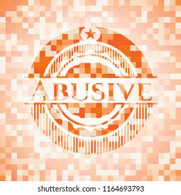 Abusive orange mosaic emblem