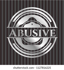 Abusive silver emblem or badge