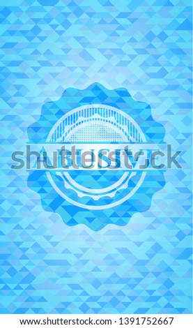 Abusive sky blue emblem with mosaic ecological style background Stock photo © 