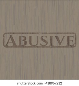 Abusive wooden signboards