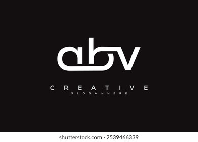 
ABV Letter Logo Design Initial Vector Concept. Simple ABV Logo Template Illustration