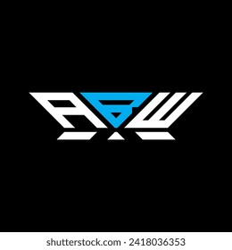 Diseño vectorial del logotipo de letras ABW, logotipo simple y moderno ABW. Diseño de alfabetos lujosos ABW  