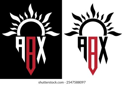 ABX Letter Logo Design. Initial letters ABX logo icon. Abstract letter ABX minimal vector logo design template.