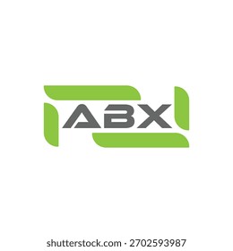 Diseño del logotipo de la letra de ABX sobre fondo negro. Concepto de logotipo de letra de iniciales creativas ABX. Diseño de letra ABX