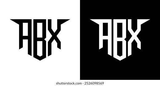 ABX letter logo design with white background in illustrator, vector logo modern alphabet font overlap style, calligraphy designs for logo, Poster, Invitation, etc.