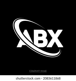 ABX logo. A B X design. White ABX letter. ABX, A B X letter logo design. Initial letter ABX linked circle uppercase monogram logo.