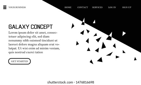 abxtract landing page ui web concept