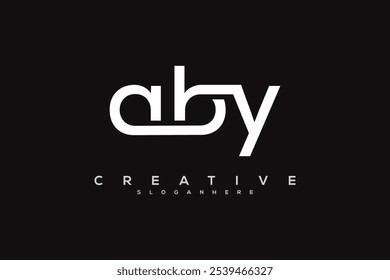 Concepto de Vector inicial de diseño de logotipo de letra ABY. Plantilla simple del logotipo de ABY